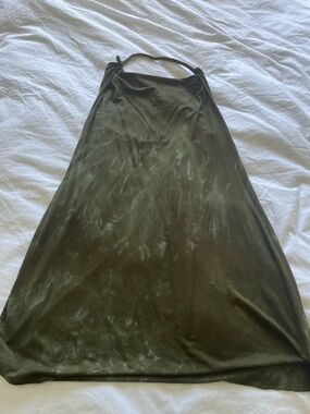 Sinew Moon dark green Gaia m medium halter tunic top